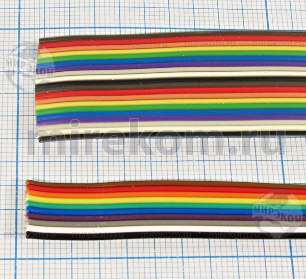 каб шлейф\16x0,08\P1,27\цвет\RCA-16\