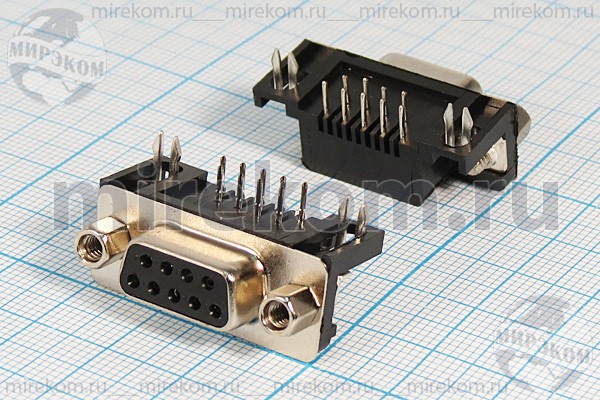 гн D-SUB\ 9HP\\плат\угл 7,2мм\DRB-09FA