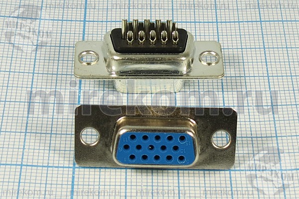 гн D-SUB\15HP 3-х ряд\каб\\DHS-15F