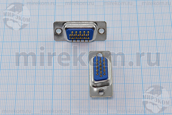 гн D-SUB\15HP 3-х ряд\плат\\DPS-15F