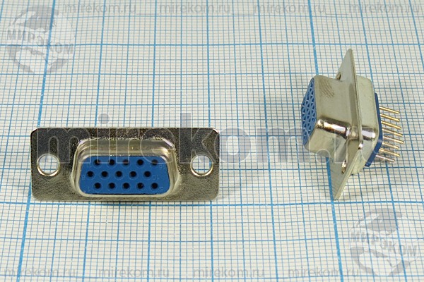 гн D-SUB\15HP 3-х ряд\плат\\DPS-15F