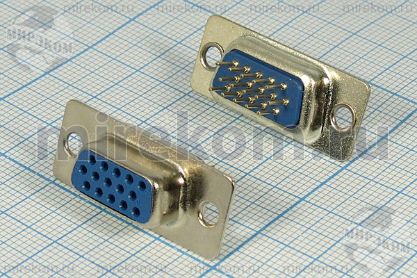 гн D-SUB\15HP 3-х ряд\плат\\DPS-15F