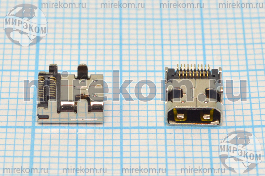 гн microHDMI\19C4C\плат\угл\micro HDMI-19F SMD DIP