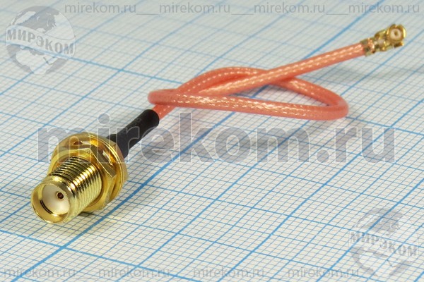 шнур гн SMA пан-гн UFL угл\0,13м\Au/мет\\