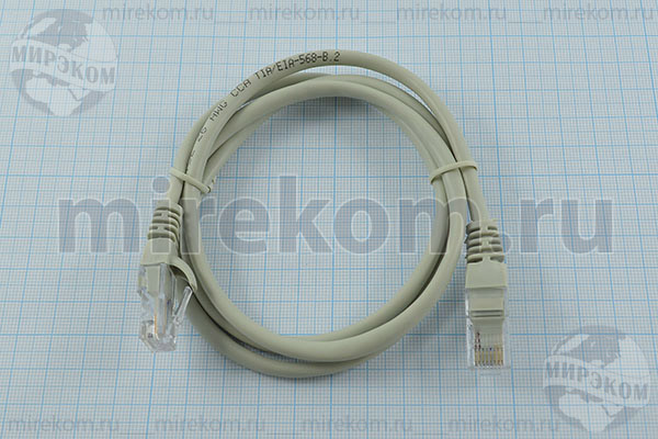 шнур шт 8P8C-шт 8P8C\ 1,0м\\вит[RG45]\GoPower RJ45