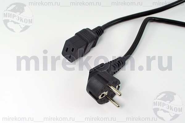 шнур пит IEC гн C19-шт CEE7/7уг\1,8м/3x1,5\16А\чер