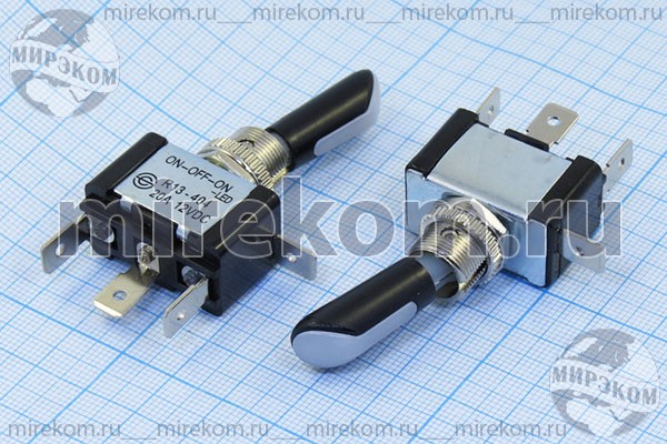 ПРыч\ 12В\20А\ON-OFF-ON\d12,2\ILкрON/зелON\ 4T\R13