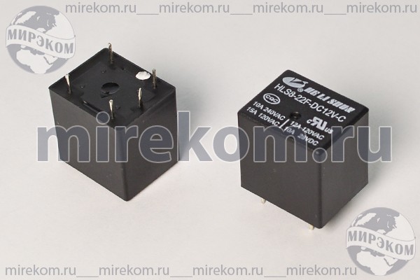реле  12В\\HF21FF[HLS8-22F-DC12V-C]\15А\Helishun