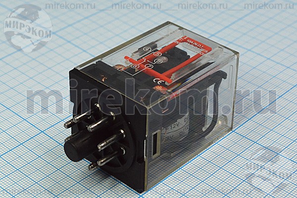 реле  12В\\HLS-MK2P\2x10А,250В,28В
