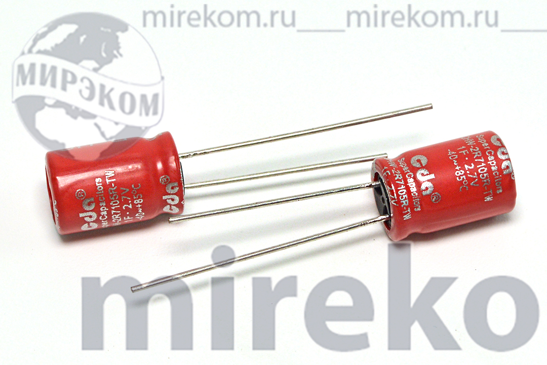 ионистор   1,000Ф\2,7\ 8x12\\+85C\\2L\CHW-2R7105R