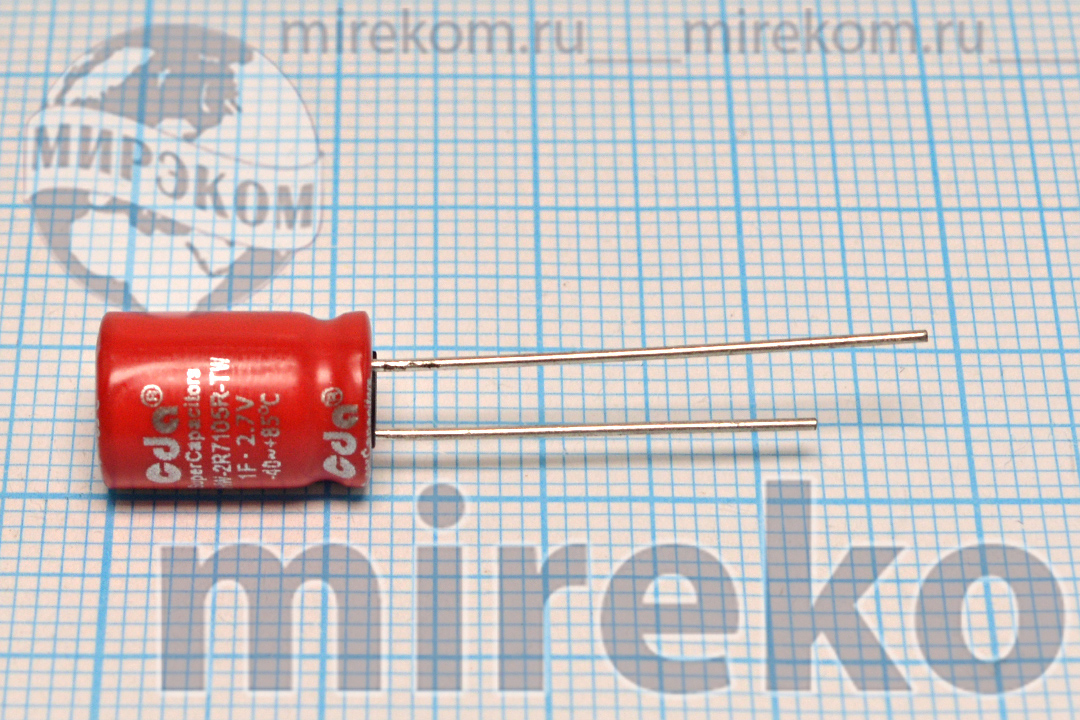ионистор   1,000Ф\2,7\ 8x12\\+85C\\2L\CHW-2R7105R