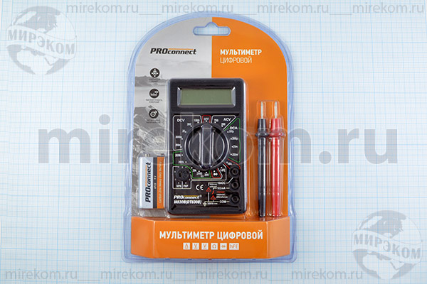 приб мультиметр\цифр\M830B(DT-830B)\черный\PROconn приб мультиметр\цифр\M830B(DT-830B)\черный\PROconn