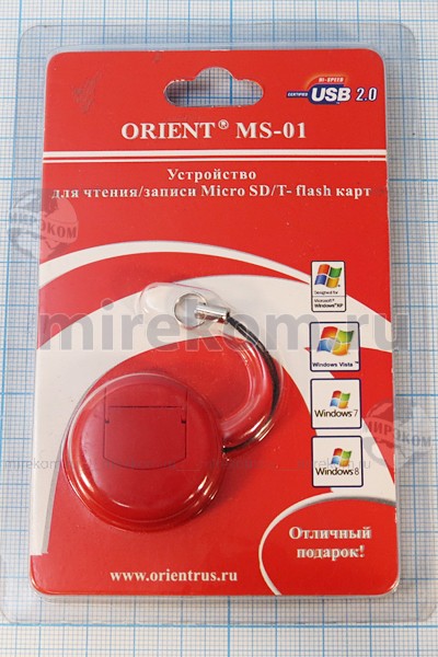 картридер\\USB 2.0\T-flash/MicroSD\\ORIENT MS-01