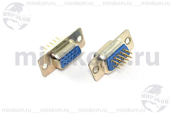 гн D-SUB\15HP 3-х ряд\плат\\DPS-15F