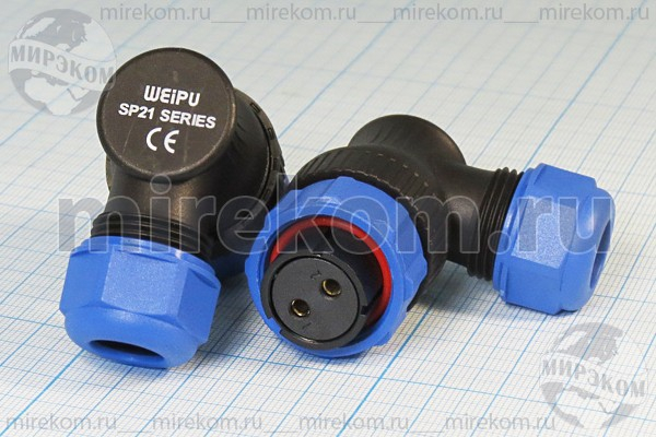 гн ЦС\ 2P\М21/гайка\каб\герм\угл\SP2116/S2[пластик