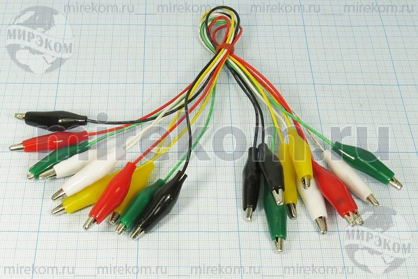 шнур зажимx10-зажимx10\0,3м\\CB-8009.S305
