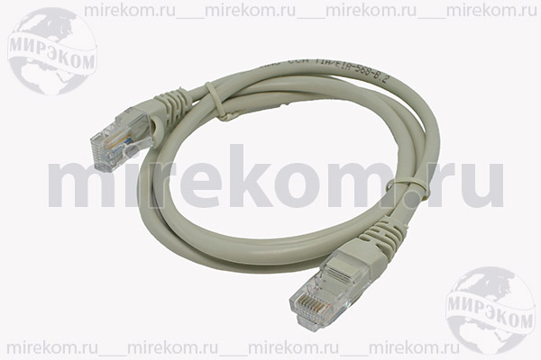 шнур шт 8P8C-шт 8P8C\ 1,0м\\вит[RG45]\GoPower RJ45