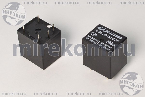 реле  12В\\HF21FF[HLS8-22F-DC12V-C]\15А\Helishun