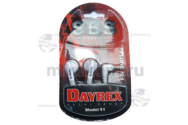 телеф голов  32 Ом\шт 3,5мм стерео\DAYREX 91\114dB
