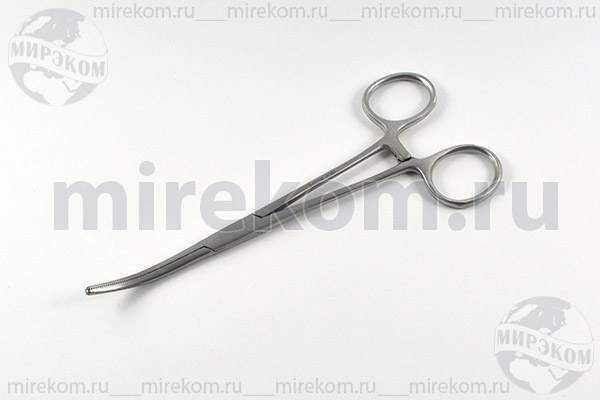 зажим медицинский\160\гнутый\мет\