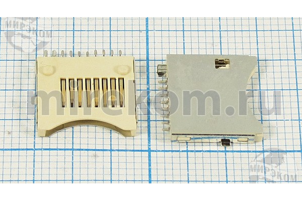 держ карт SD micro\10C2Cэкр\\SMD\\micro SD-10Pэкр