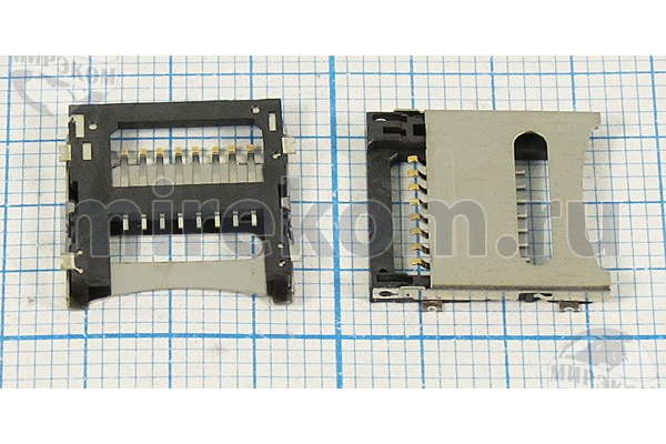 держ карт SD micro\ 8C4Cэкр\\SMD\\micro SD-8CFэкр