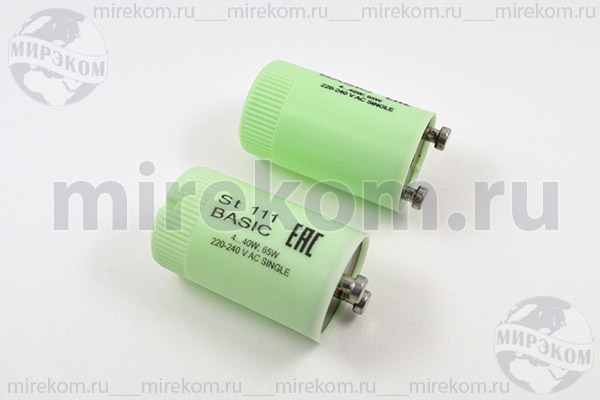 Л     Стартер 220В\2P\ 65Вт\зел\21x40\Ne\ST111\OSR