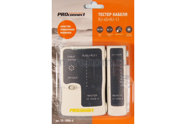приб тестер кабелей RJ11,RJ45\12-1006-4\
