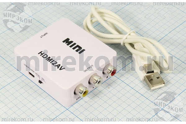 конвертер HD VIDEO\гнHDMI/вх-гнRCAx3/вых\HDMI2AV